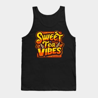 Funny sweet tea quote with a vintage look for women and girls iced tea lovers Tank Top